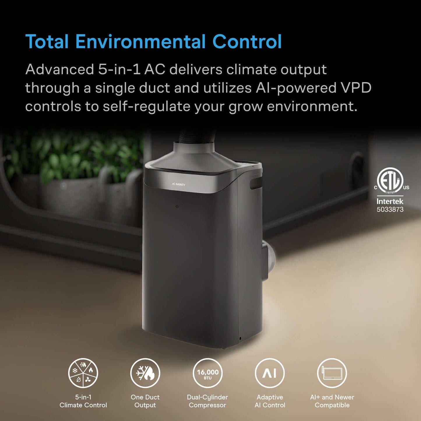 AC Infinity TERRAFORM 12 All-in-One Climate Control A/C w/ One-Duct