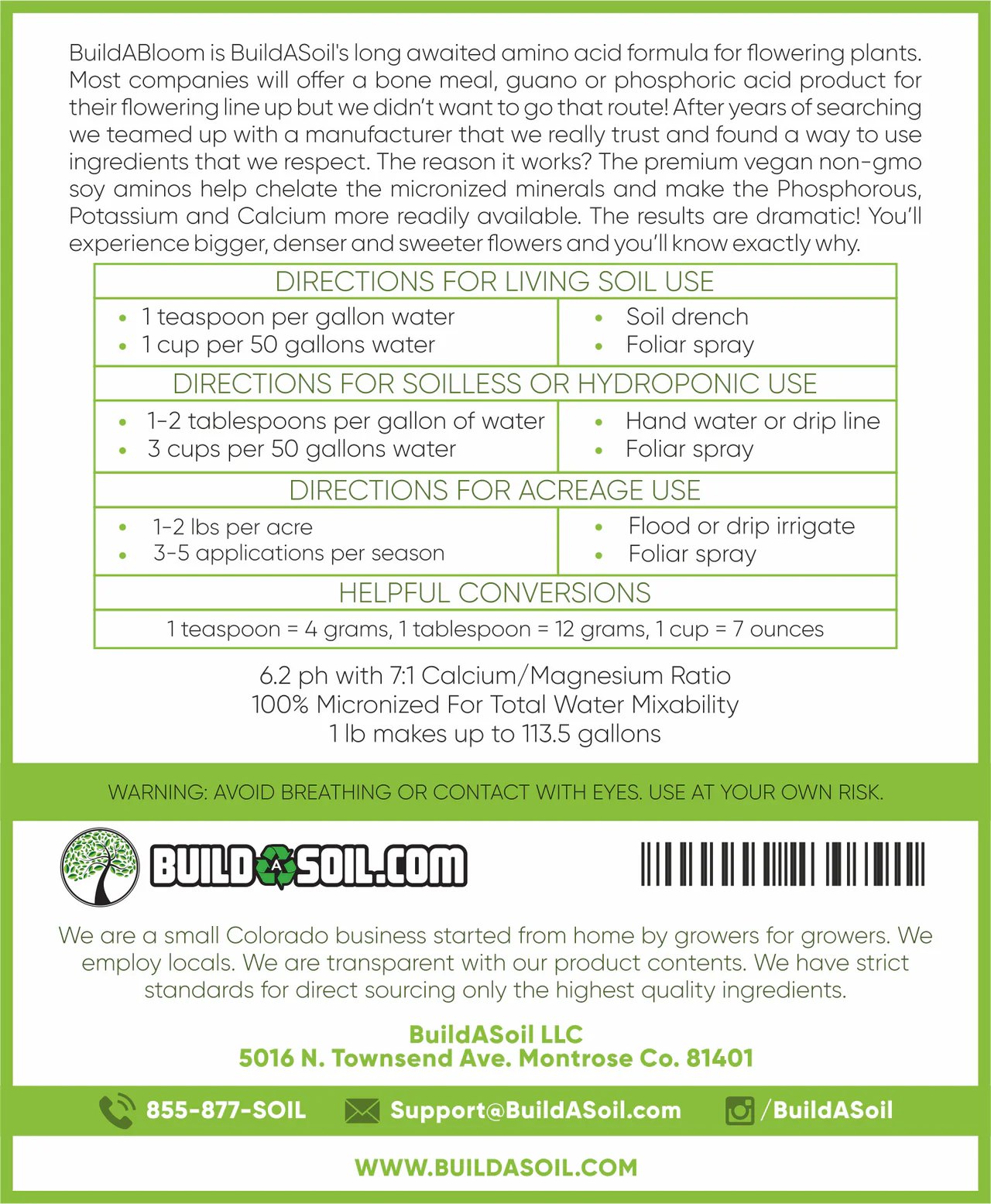 BuildABloom - Amino Chelated Bloom Booster - Midwest Grow LLC