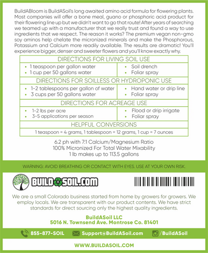 BuildABloom - Amino Chelated Bloom Booster - Midwest Grow LLC