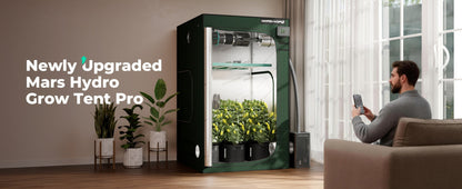 Mars Hydro 2x4 Grow Tent Pro 24" x 48" x 71" - 2000D Lightproof with High-Reflective Mylar & Large Viewing Window