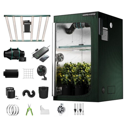 Mars Hydro FC 4800 Complete Grow Tent Kit - 480W LED, 4x4 2000D Tent & 6-Inch Ventilation