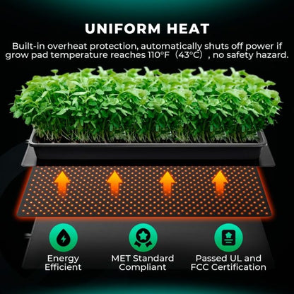 Mars Hydro 48 x 20.75 Inch Seedling Heat Mat & Digital Thermostat Combo