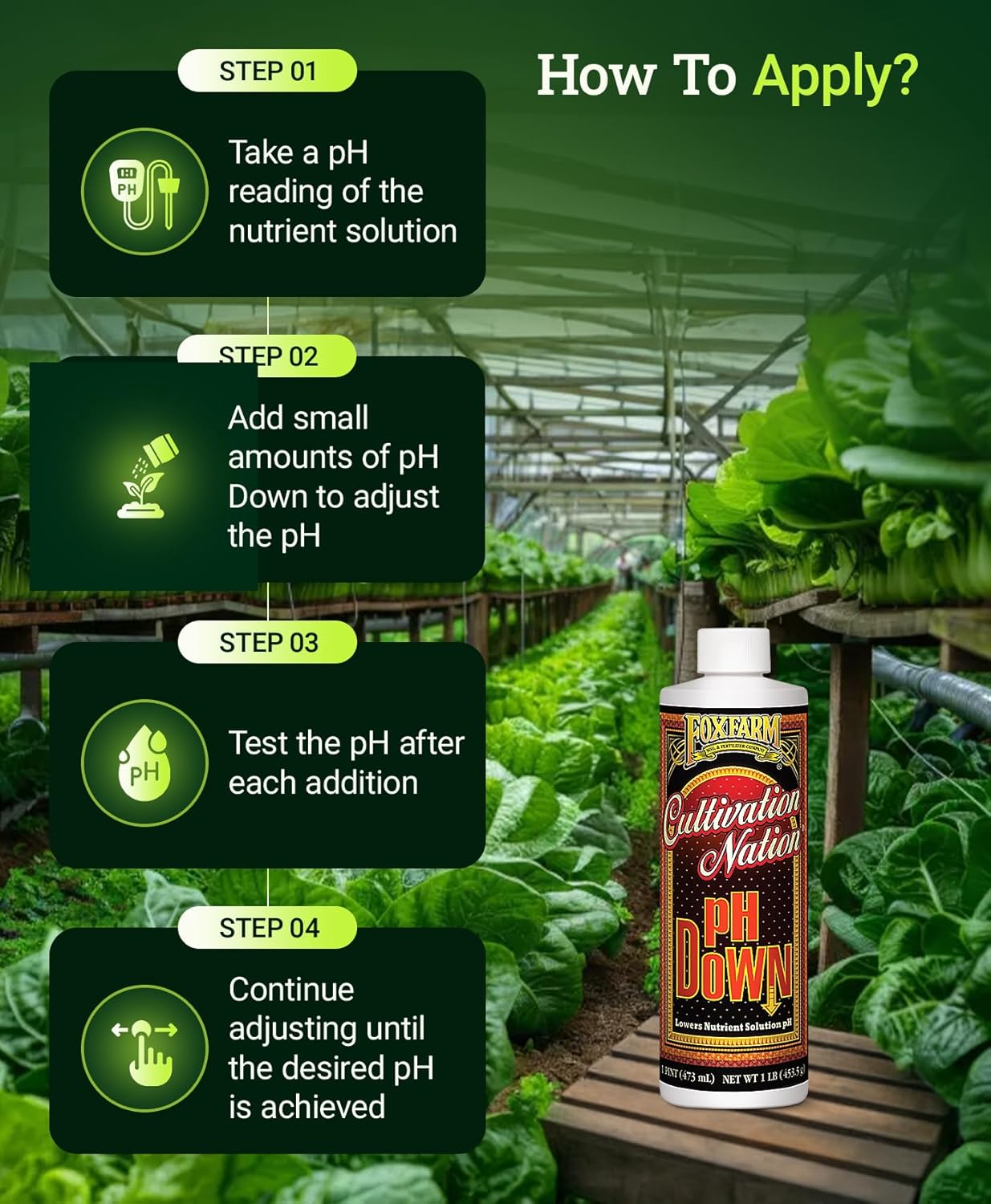 FoxFarm Cultivation Nation® pH DOWN, 1 pint