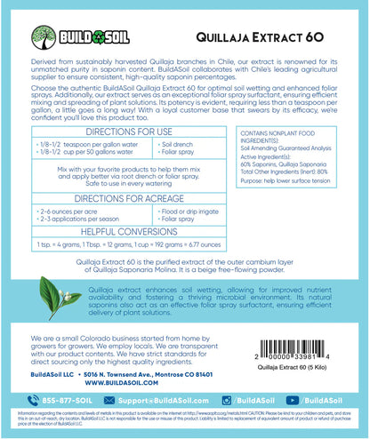 Quillaja Saponaria Extract Powder 60% - Midwest Grow LLC