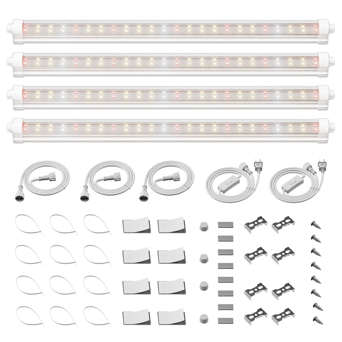 Spider Farmer GlowBar 1FT Full Spectrum LED Strips, 40W 4-Pack