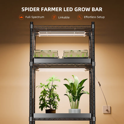 Spider Farmer GlowBar Pro 3FT Dimmable Full Spectrum LED Strips, 200W 8-Pack