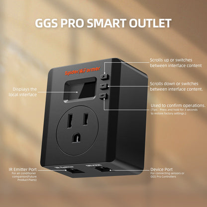 Spider Farmer S-Station Wi-Fi & Bluetooth Smart Plug Controller, 1875W 15A