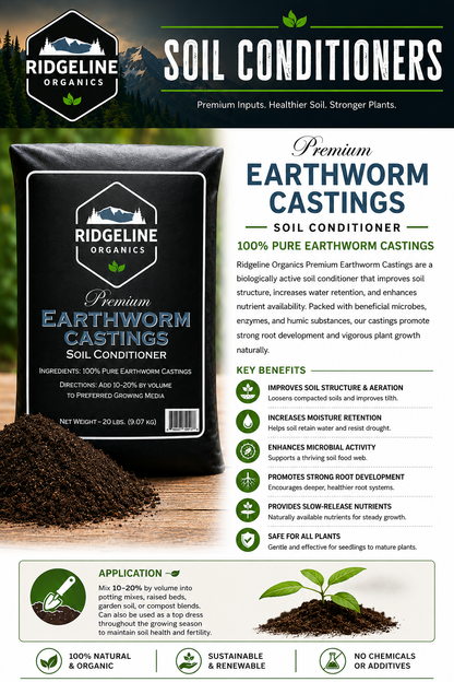 Ridgeline Organics Premium Earthworm Castings