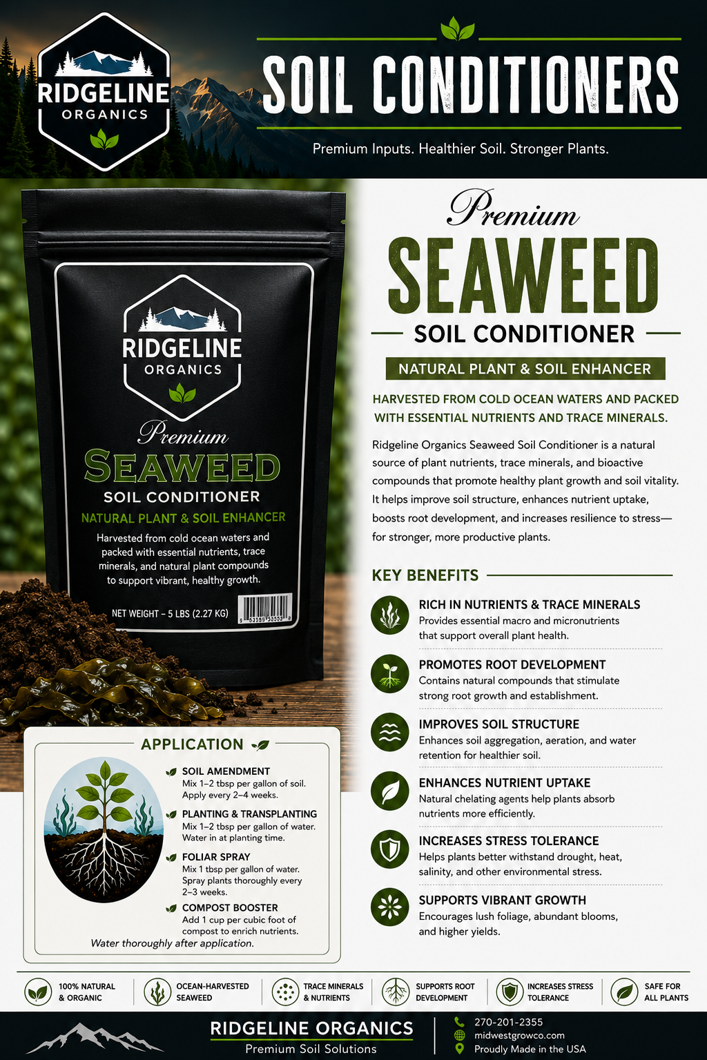 Ridgeline Organics Soluble Kelp Extract