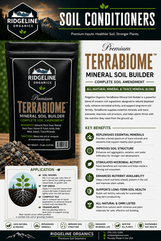 Ridgeline Organics Terra Biome™ Mineral Soil Builder 5-2-4 5lb bag