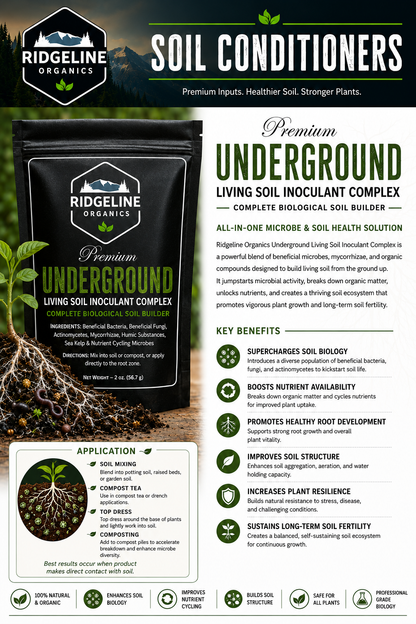 Ridgeline Organics Underground – Living Soil Inoculant Complex