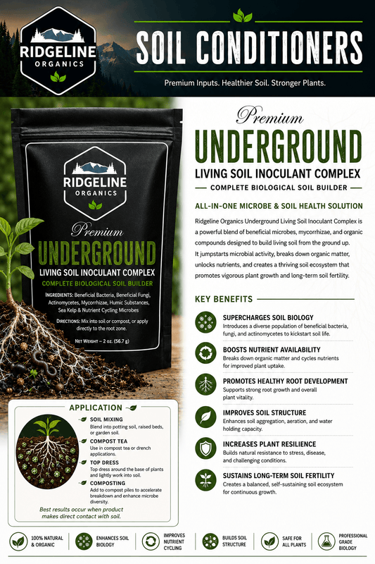Ridgeline Organics Underground – Living Soil Inoculant Complex