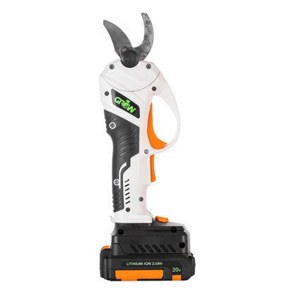 GROW1 20V DC Electronic Cordless Pruning Shears 1” Cutting Diameter w/ 2 Batteries + Charger