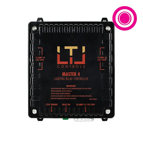 LTL MASTER 4 Four lighting relay controls, without timer (120v & 240v Universal Plug)
