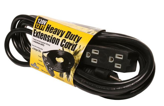 Heavy Duty 3 Outlet Power Strip / Extension Cord, 120V