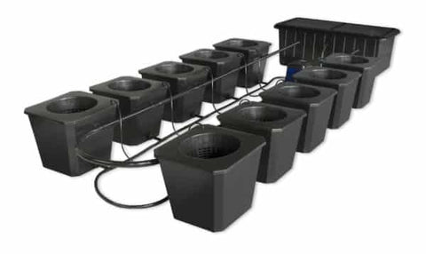 Bubble Flow Buckets Hydroponic Grow 10 Site System