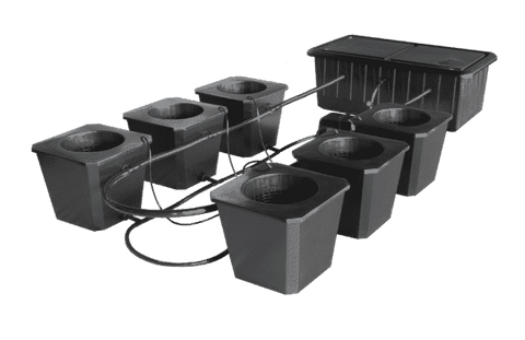 Bubble Flow Buckets Hydroponic Grow System 6-Site