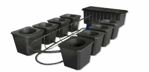 Bubble Flow Buckets Hydroponic Grow 8 Site System