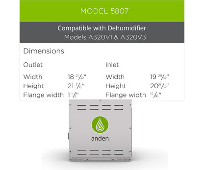 Anden Duct Kit for Anden Dehumidifier Model A320V1 & A320V3