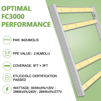 MARS HYDRO FC 3000 SAMSUNG LM301B OSRAM 300W LED GROW LIGHT