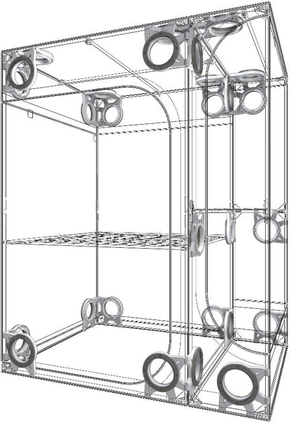 Secret Jardin Lodge 160 v4.0 (5 1/4' x 4' x 6 2/3')-Tents & Tarps-Midwest Grow Co